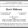 Muehsam Horst 1937-2013 Todesanzeige